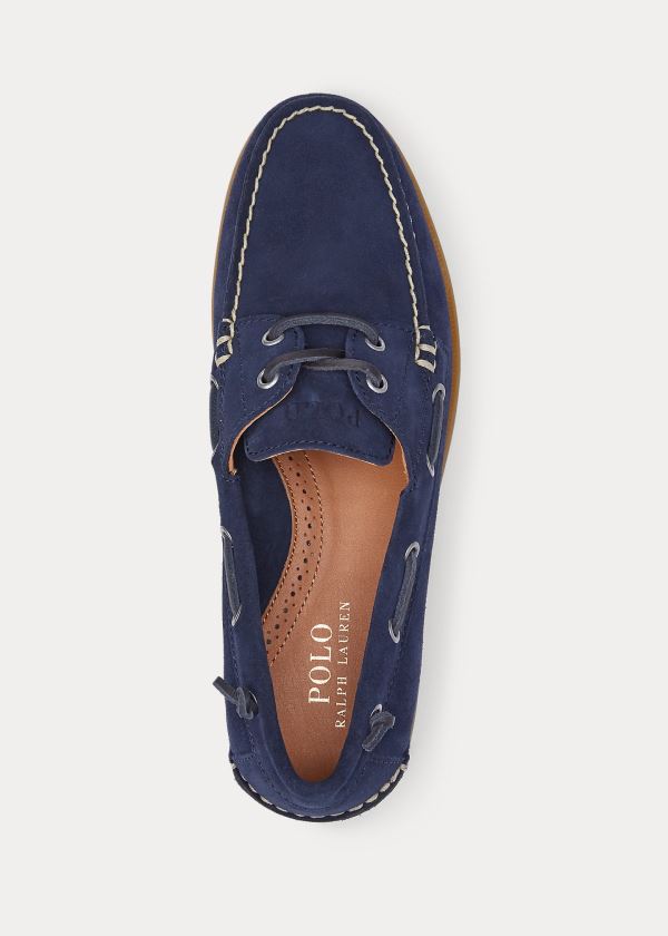 Buty Ralph Lauren Merton Suede Boat Shoe Męskie Granatowe | RRIE8475