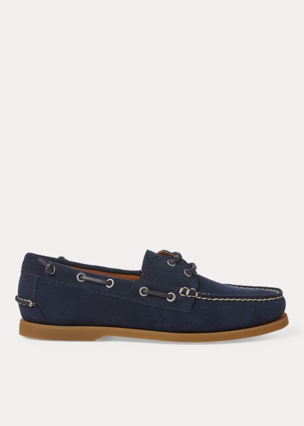 Buty Ralph Lauren Merton Suede Boat Shoe Męskie Granatowe | RRIE8475