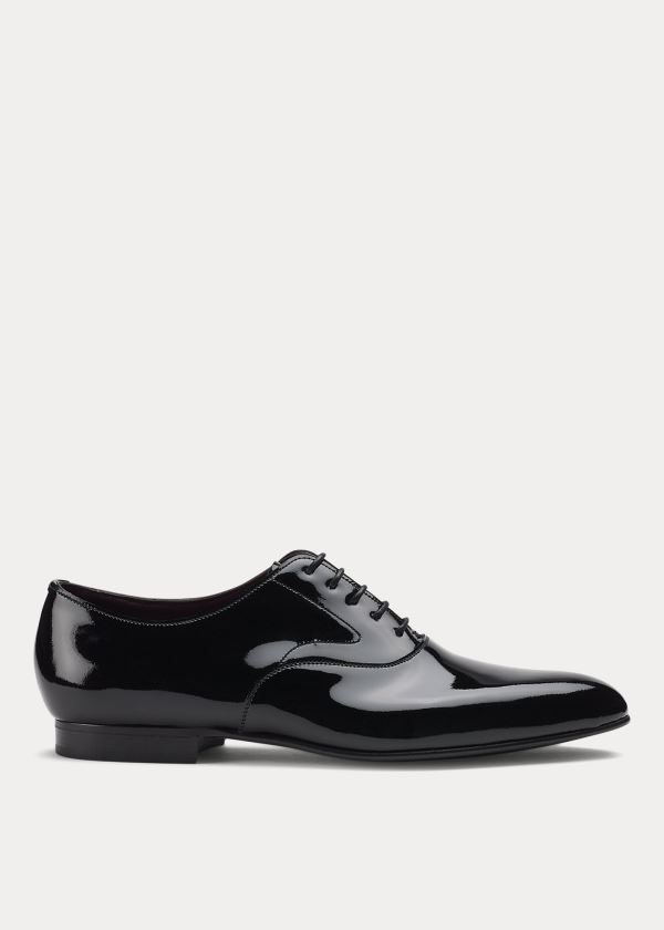 Buty Ralph Lauren Paget Patent Leather Shoe Męskie Czarne | IJHO3542