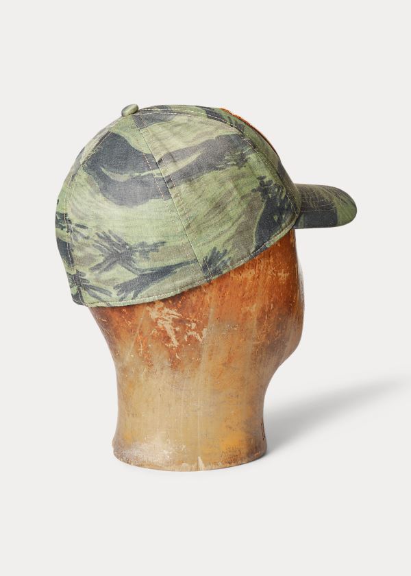 Czapki Ralph Lauren Camouflage Cap Męskie Oliwkowe | WQMP0118