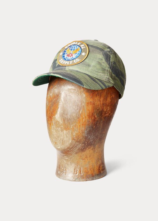 Czapki Ralph Lauren Camouflage Cap Męskie Oliwkowe | WQMP0118