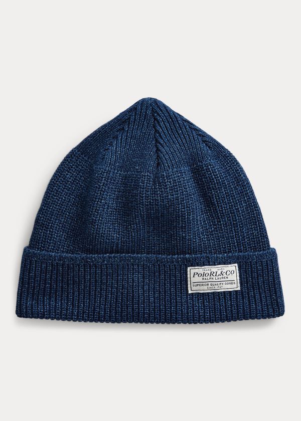 Czapki Ralph Lauren Cotton Cap Męskie Indygo | XTVF0154