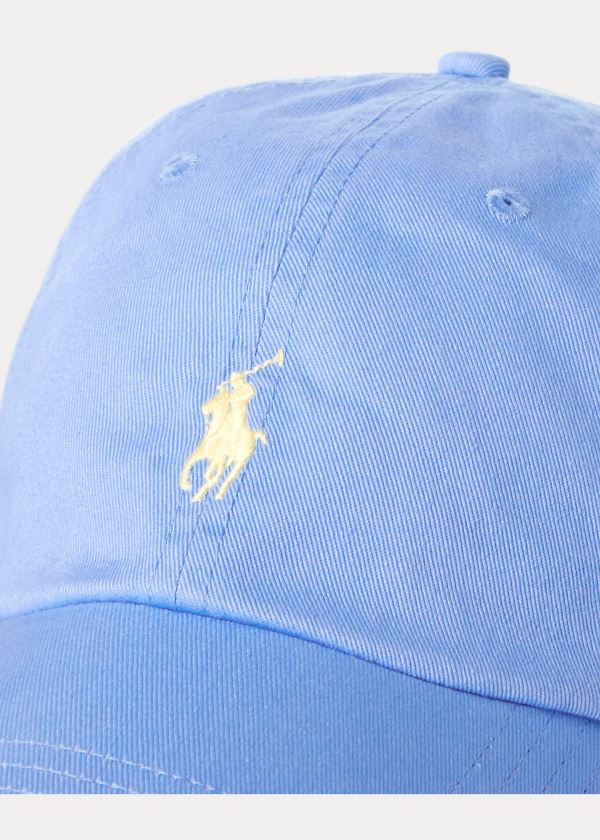 Czapki Ralph Lauren Cotton Chino Baseball Cap Męskie Niebieskie | ZTUE4214