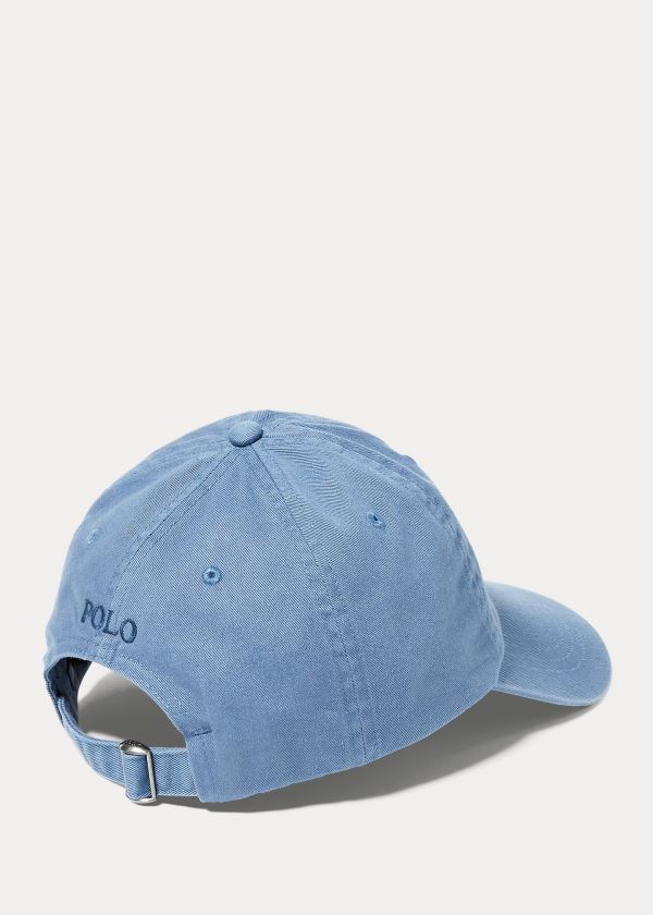 Czapki Ralph Lauren Cotton Chino Baseball Cap Męskie Niebieskie | FEPU6011