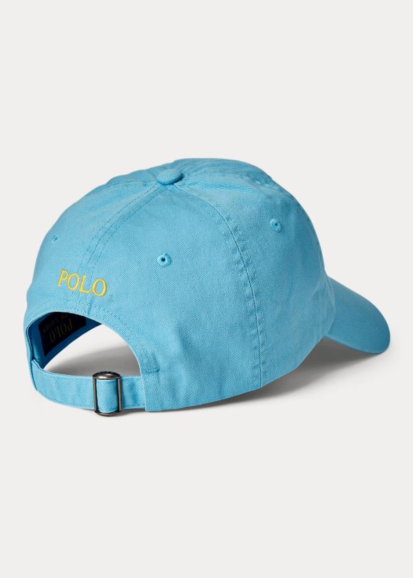 Czapki Ralph Lauren Cotton Chino Baseball Cap Męskie Niebieskie | LHES0097