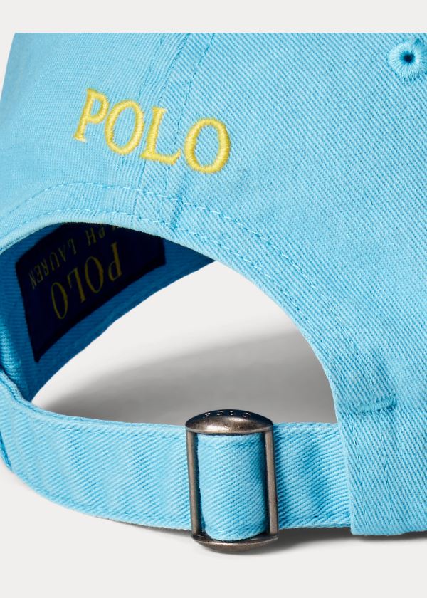 Czapki Ralph Lauren Cotton Chino Baseball Cap Męskie Niebieskie | LHES0097