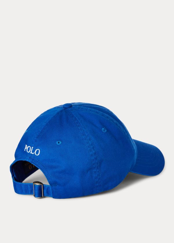 Czapki Ralph Lauren Cotton Chino Baseball Cap Damskie Niebieskie Królewski Niebieski | YOSA5922