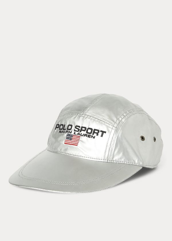 Czapki Ralph Lauren Limited-Edition Metallic Cap Męskie Srebrne | KJEW7840