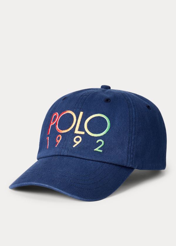 Czapki Ralph Lauren Polo 1992 Chino Ball Cap Męskie Granatowe | EZCF9440