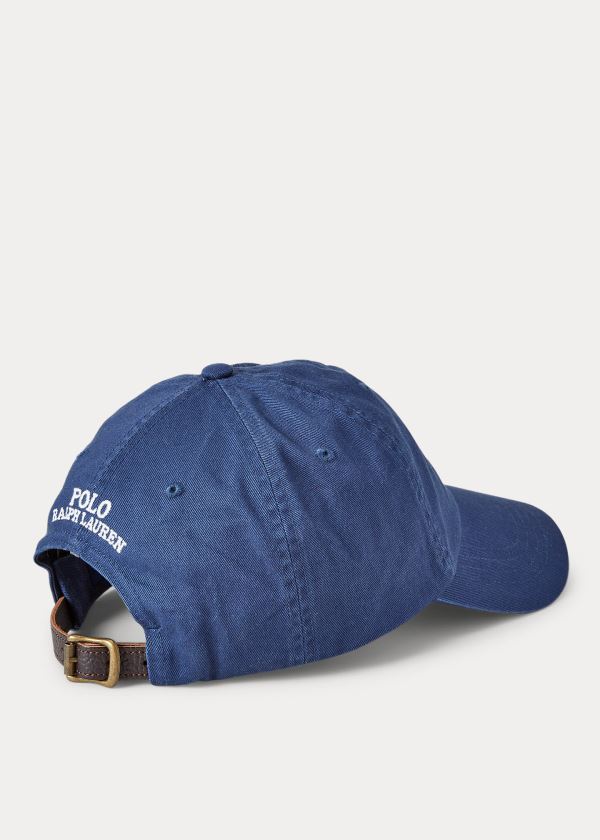 Czapki Ralph Lauren Polo Bear Chino Ball Cap Męskie Granatowe | DDHW8044