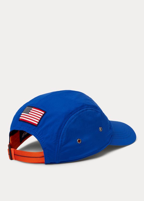 Czapki Ralph Lauren Polo Sport Five-Panel Cap Męskie Królewski Niebieski Niebieskie | FAUX8529