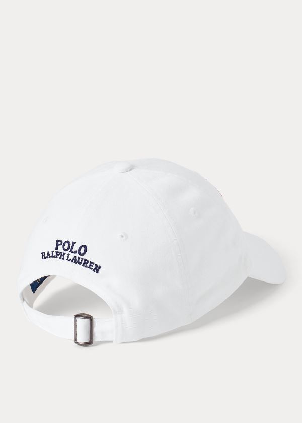 Czapki Ralph Lauren Pride Chino Ball Cap Męskie Białe | JDEY6046