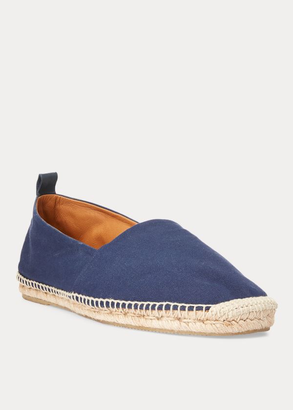 Espadryle Ralph Lauren Bowsworth Cotton Espadrille Męskie Granatowe | KZUE4847