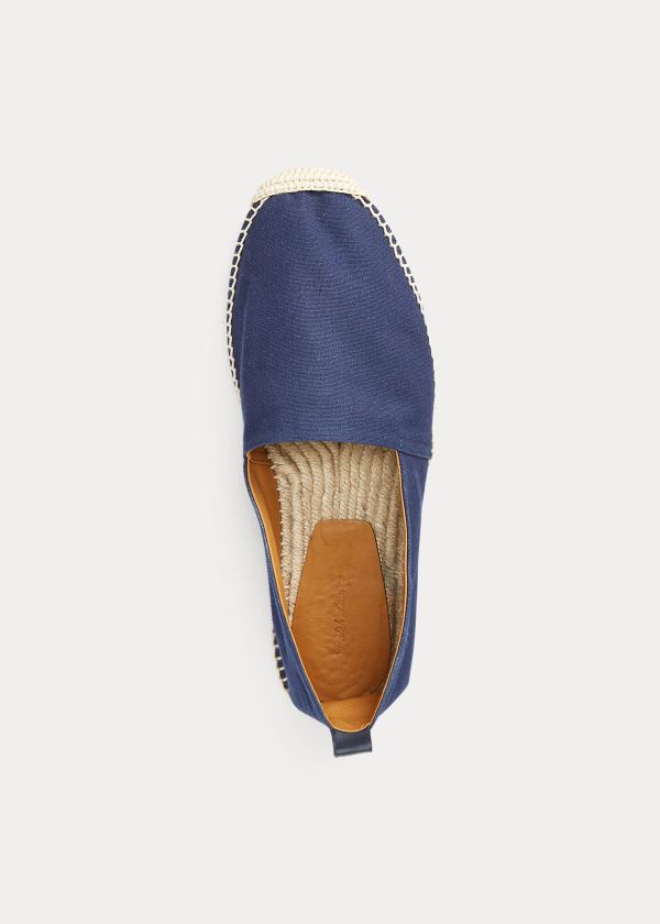 Espadryle Ralph Lauren Bowsworth Cotton Espadrille Męskie Granatowe | KZUE4847