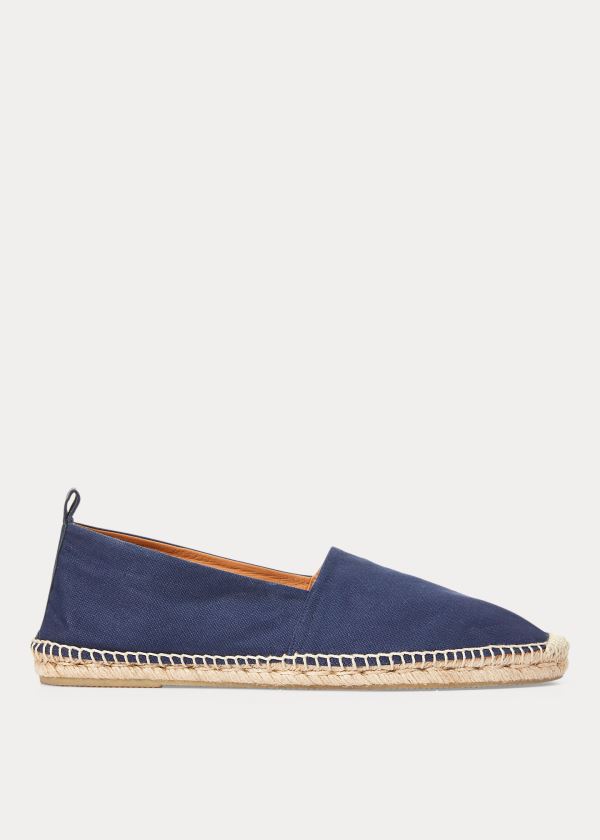 Espadryle Ralph Lauren Bowsworth Cotton Espadrille Męskie Granatowe | KZUE4847