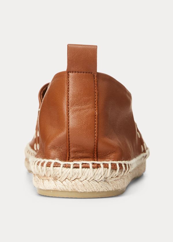 Espadryle Ralph Lauren Bowsworth Lambskin Espadrille Męskie Brązowe | JPDA4565