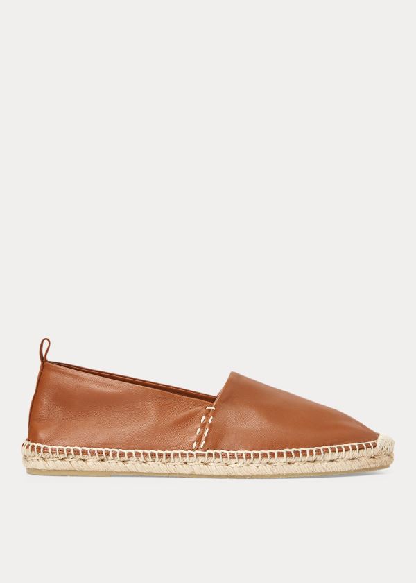 Espadryle Ralph Lauren Bowsworth Lambskin Espadrille Męskie Brązowe | JPDA4565