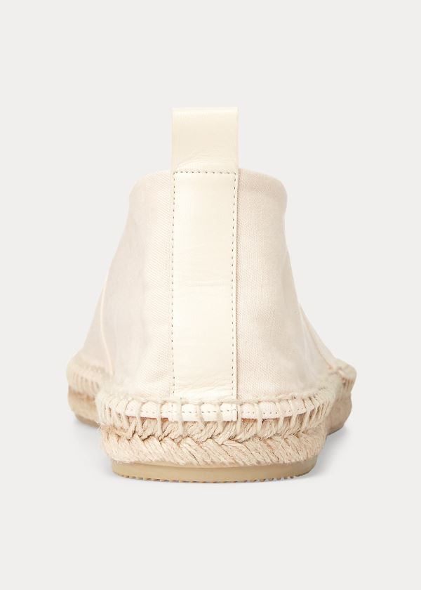 Espadryle Ralph Lauren Bowsworth Linen Espadrille Męskie Kremowe | BRLG7846