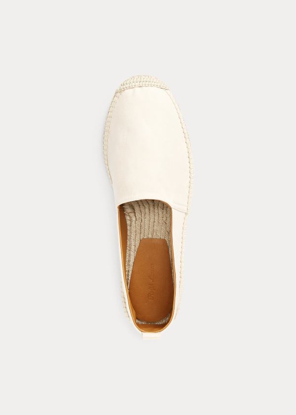 Espadryle Ralph Lauren Bowsworth Linen Espadrille Męskie Kremowe | BRLG7846