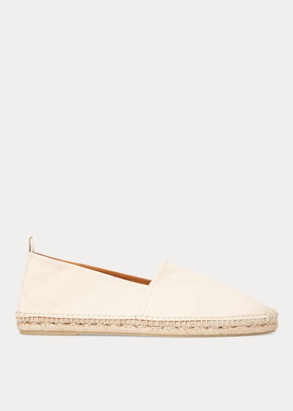 Espadryle Ralph Lauren Bowsworth Linen Espadrille Męskie Kremowe | BRLG7846