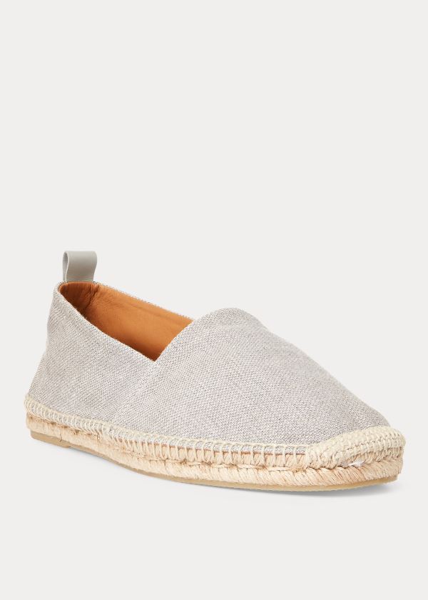 Espadryle Ralph Lauren Bowsworth Linen Espadrille Męskie Szare | TVJY9483