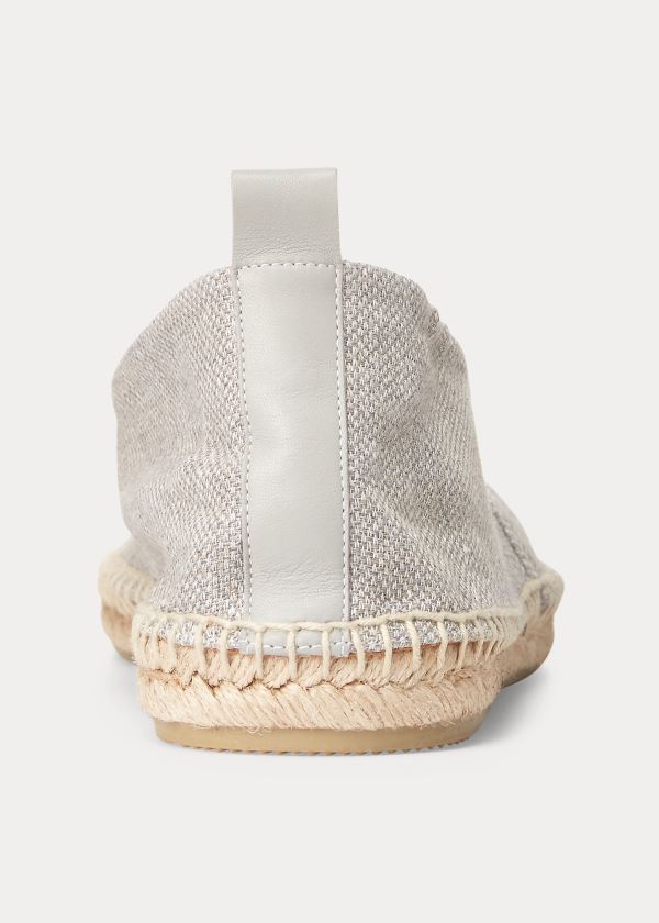 Espadryle Ralph Lauren Bowsworth Linen Espadrille Męskie Szare | TVJY9483