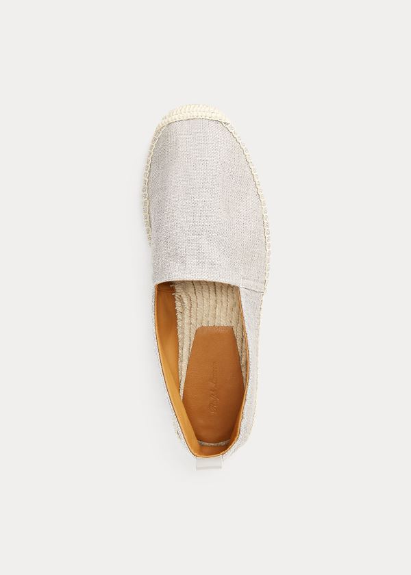 Espadryle Ralph Lauren Bowsworth Linen Espadrille Męskie Szare | TVJY9483