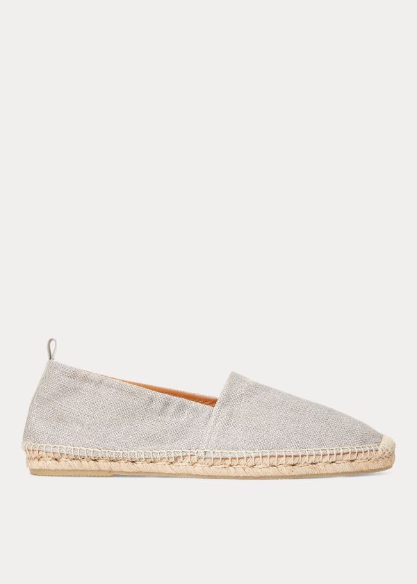 Espadryle Ralph Lauren Bowsworth Linen Espadrille Męskie Szare | TVJY9483