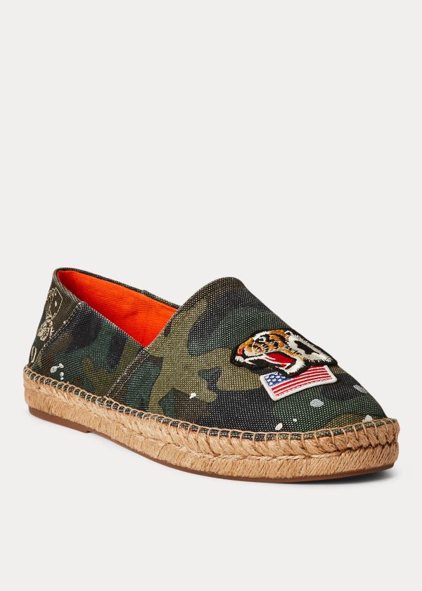 Espadryle Ralph Lauren Camo Canvas Espadrille Męskie Camo | IIKK5028