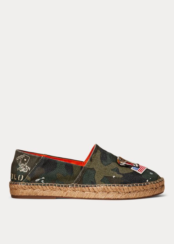 Espadryle Ralph Lauren Camo Canvas Espadrille Męskie Camo | IIKK5028