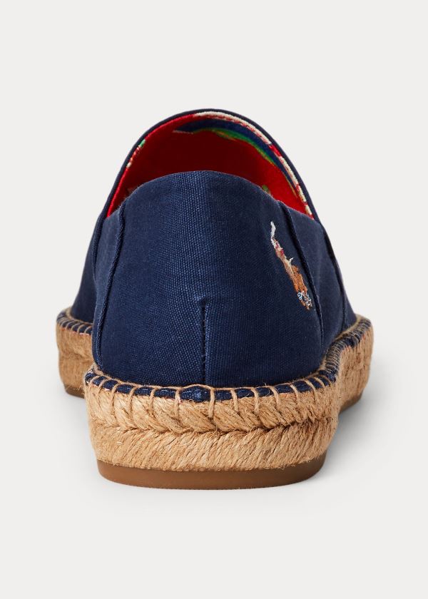 Espadryle Ralph Lauren Cotton Canvas Espadrille Męskie Granatowe | GEZP5644