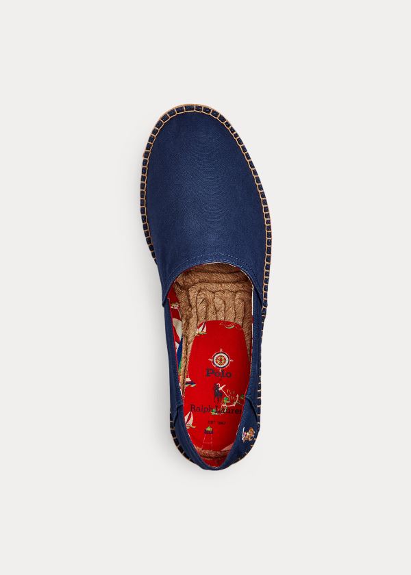 Espadryle Ralph Lauren Cotton Canvas Espadrille Męskie Granatowe | GEZP5644