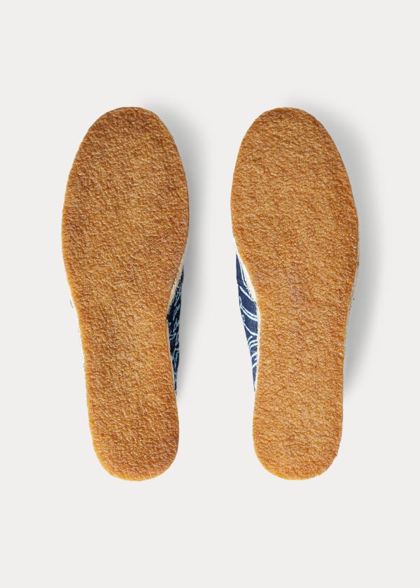 Espadryle Ralph Lauren Indigo Twill Espadrille Męskie Indygo | IQPO3431