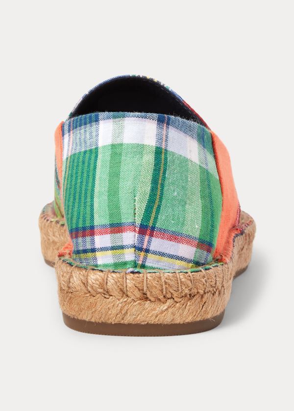 Espadryle Ralph Lauren Madras Patch Espadrille Męskie Kolorowe | LQYC5886