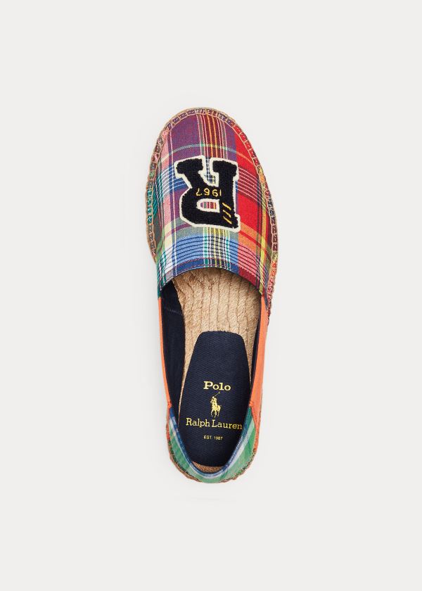 Espadryle Ralph Lauren Madras Patch Espadrille Męskie Kolorowe | LQYC5886