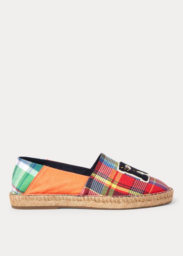 Espadryle Ralph Lauren Madras Patch Espadrille Męskie Kolorowe | LQYC5886