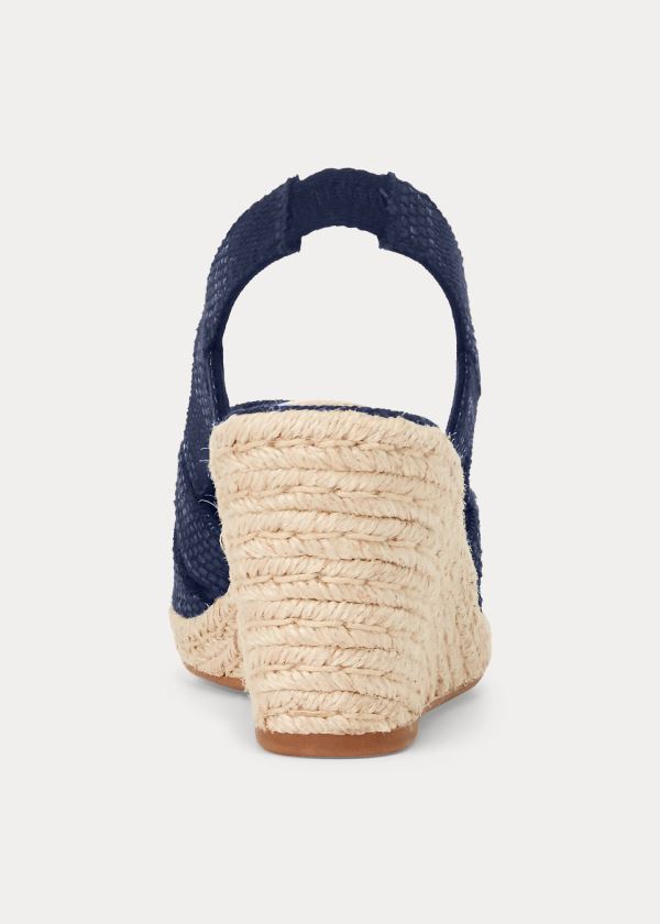 Espadryle Ralph Lauren Penelopie Espadrille Damskie Granatowe | PEPW9964