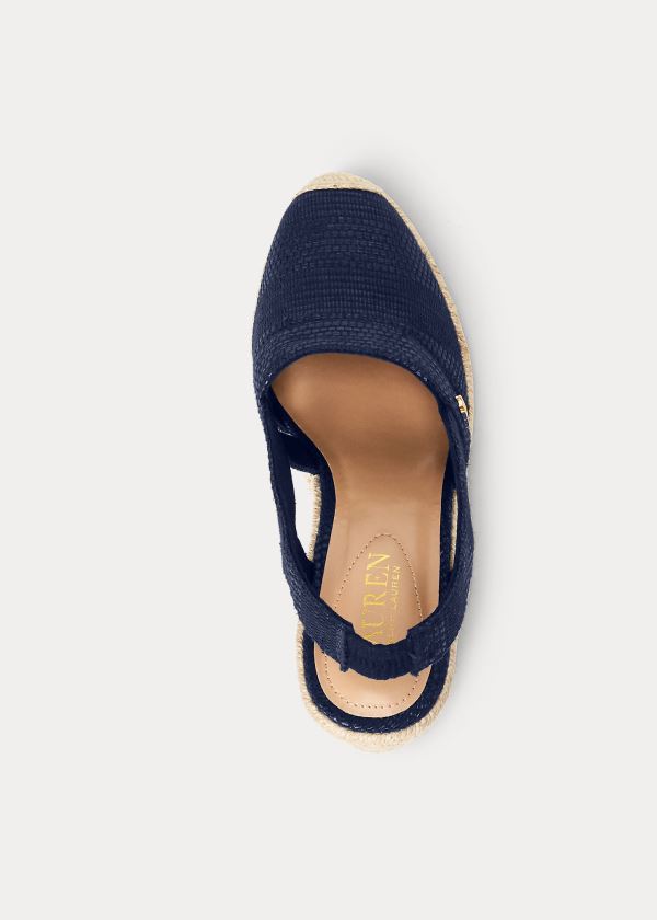 Espadryle Ralph Lauren Penelopie Espadrille Damskie Granatowe | PEPW9964