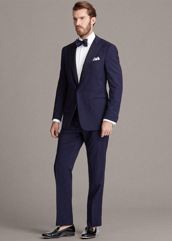 Garnitury Ralph Lauren Gregory Handmade Tuxedo Męskie Granatowe | TNXL3670