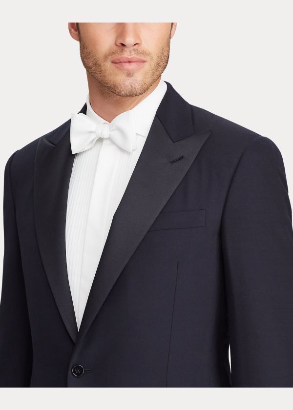 Garnitury Ralph Lauren Gregory Peak-Lapel Tuxedo Męskie Granatowe | KSAJ6795