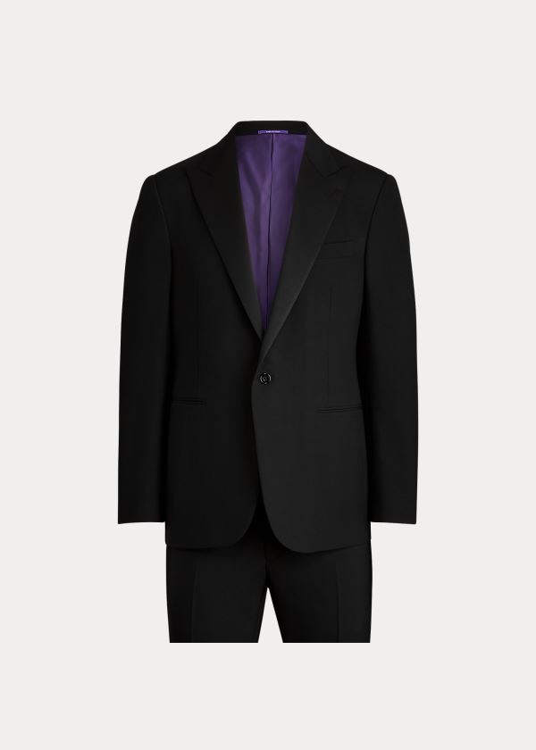 Garnitury Ralph Lauren Gregory Wool Peak-Lapel Tuxedo Męskie Czarne | BGOG5259