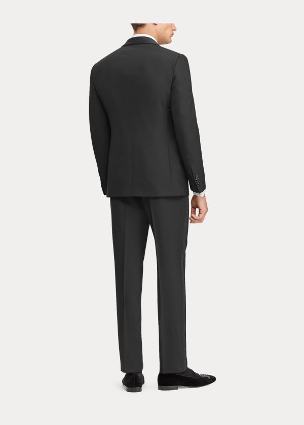 Garnitury Ralph Lauren Gregory Wool Shawl Tuxedo Męskie Czarne | HZBC6871