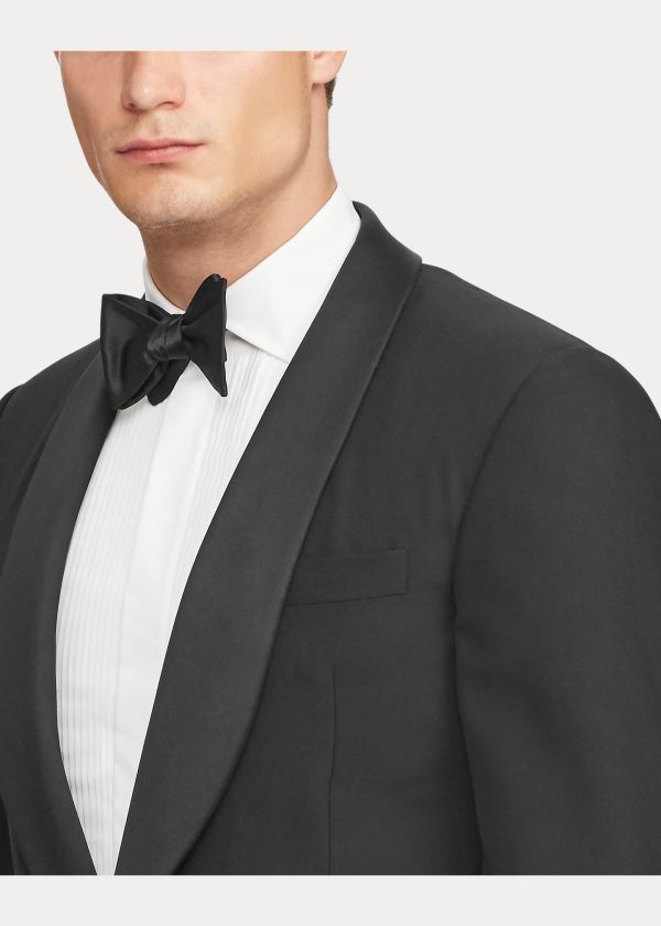 Garnitury Ralph Lauren Gregory Wool Shawl Tuxedo Męskie Czarne | HZBC6871