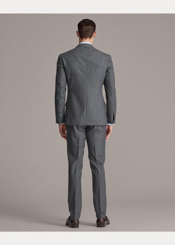 Garnitury Ralph Lauren Kent Lightweight Wool Suit Męskie Głęboka Szare | YVVF5413