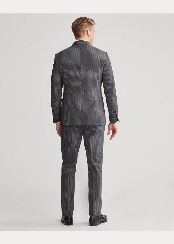 Garnitury Ralph Lauren Polo Dot-Stripe Stretch Suit Męskie Szare | ZJWF5224