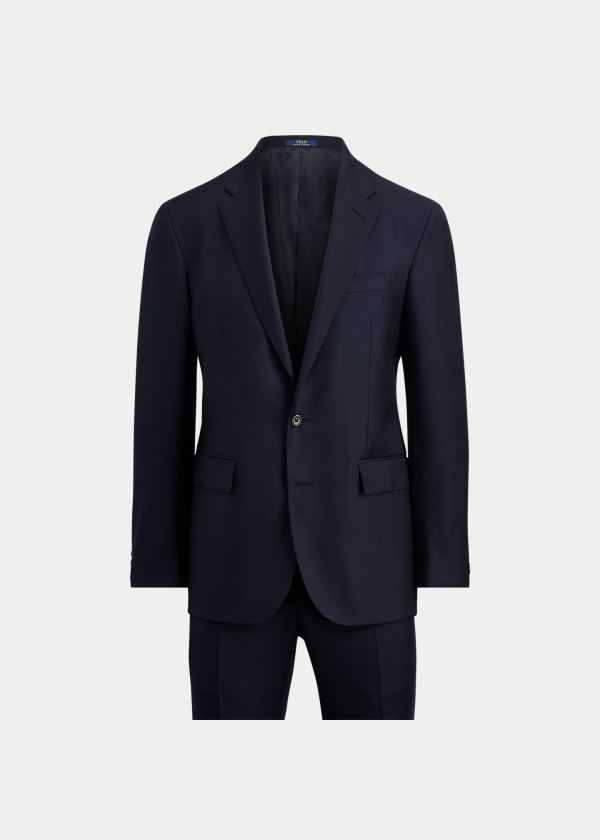 Garnitury Ralph Lauren Polo Wool Twill Suit Męskie Granatowe | KYFL2905