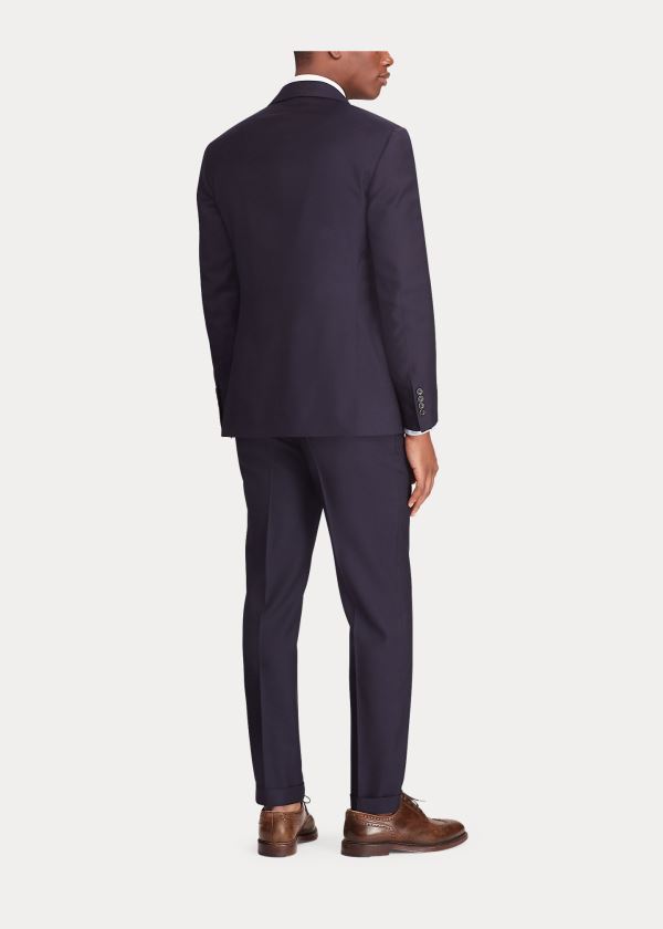 Garnitury Ralph Lauren Polo Wool Twill Suit Męskie Granatowe | KYFL2905