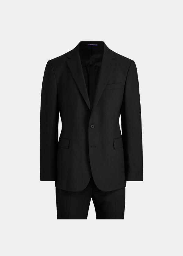 Garnitury Ralph Lauren RLX Gregory Wool Twill Suit Męskie Czarne | GHUQ7726