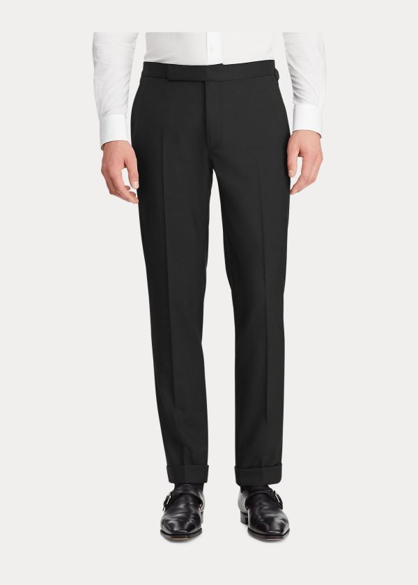 Garnitury Ralph Lauren RLX Gregory Wool Twill Suit Męskie Czarne | GHUQ7726