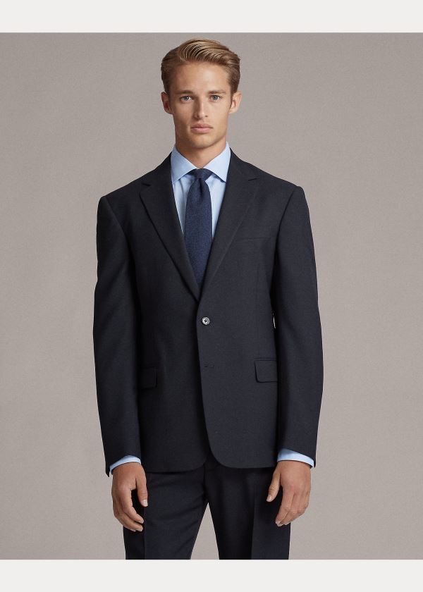 Garnitury Ralph Lauren RLX Gregory Wool Twill Suit Męskie Granatowe | MIXP8582